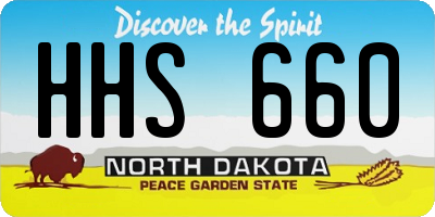 ND license plate HHS660