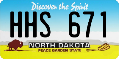 ND license plate HHS671