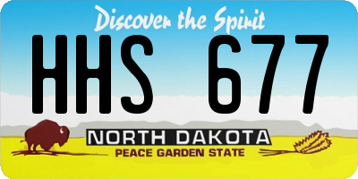 ND license plate HHS677