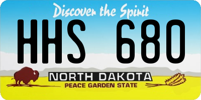 ND license plate HHS680