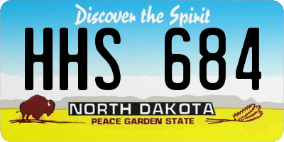 ND license plate HHS684