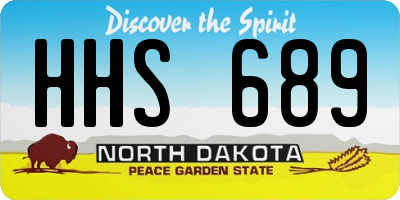 ND license plate HHS689