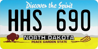 ND license plate HHS690
