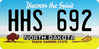 ND license plate HHS692