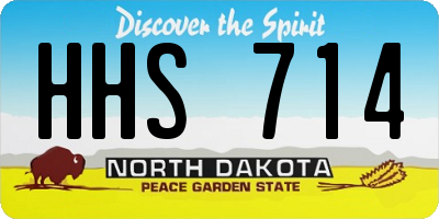 ND license plate HHS714