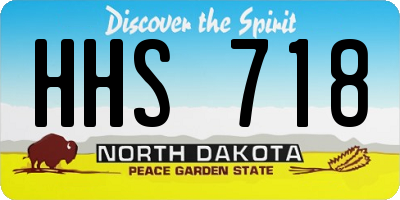 ND license plate HHS718