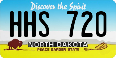 ND license plate HHS720
