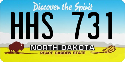 ND license plate HHS731