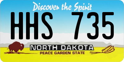 ND license plate HHS735