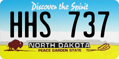 ND license plate HHS737