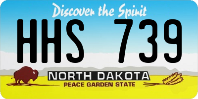 ND license plate HHS739