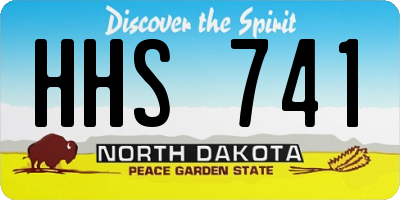ND license plate HHS741