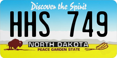 ND license plate HHS749