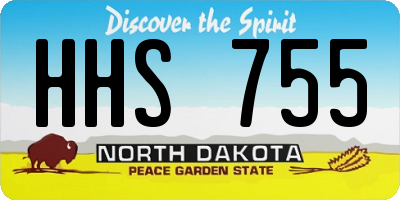 ND license plate HHS755