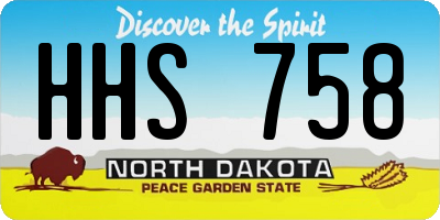 ND license plate HHS758