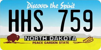 ND license plate HHS759
