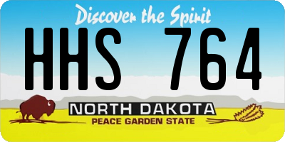 ND license plate HHS764