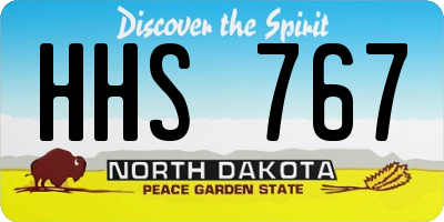 ND license plate HHS767