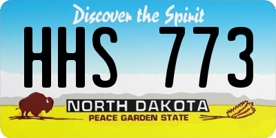 ND license plate HHS773