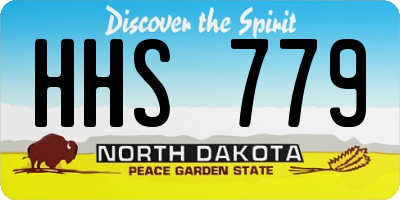 ND license plate HHS779