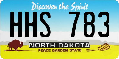 ND license plate HHS783