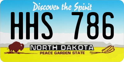 ND license plate HHS786