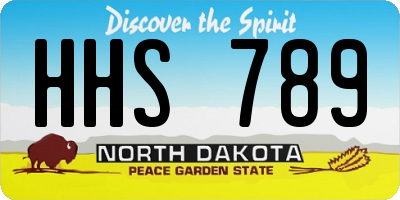 ND license plate HHS789