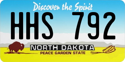 ND license plate HHS792