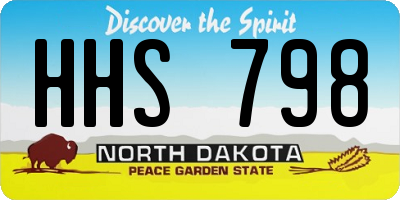ND license plate HHS798