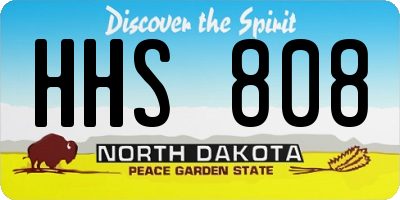ND license plate HHS808