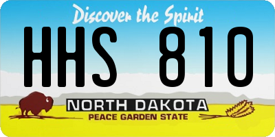 ND license plate HHS810