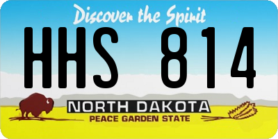 ND license plate HHS814