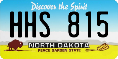 ND license plate HHS815