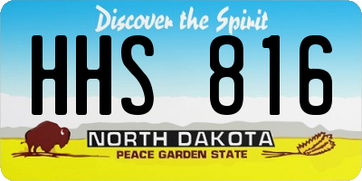 ND license plate HHS816