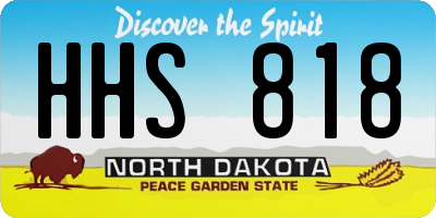 ND license plate HHS818