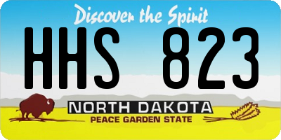ND license plate HHS823
