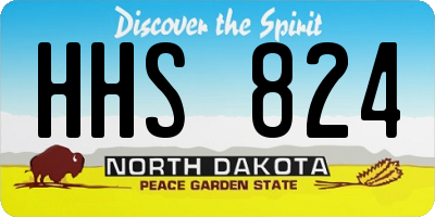ND license plate HHS824
