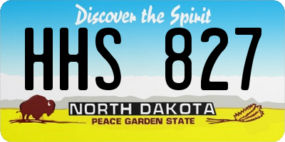 ND license plate HHS827