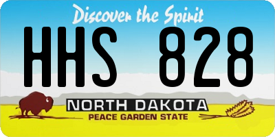 ND license plate HHS828