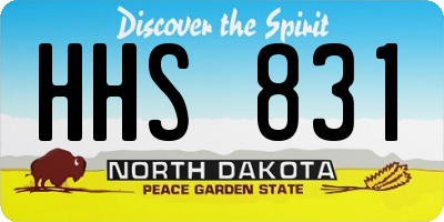 ND license plate HHS831