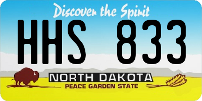 ND license plate HHS833