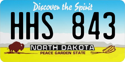 ND license plate HHS843