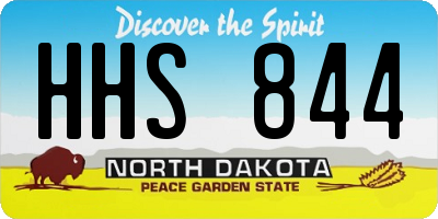 ND license plate HHS844