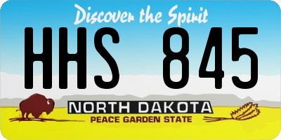 ND license plate HHS845