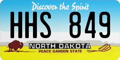 ND license plate HHS849