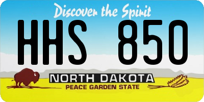 ND license plate HHS850