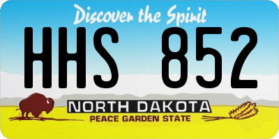 ND license plate HHS852