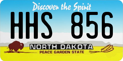 ND license plate HHS856