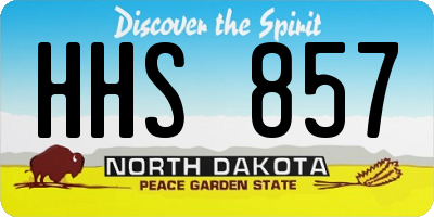 ND license plate HHS857