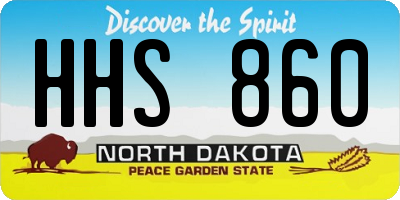 ND license plate HHS860